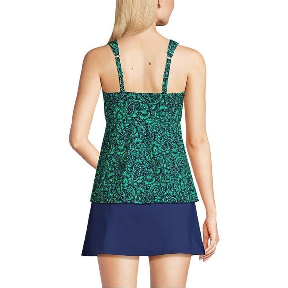 Land’s End Flutter Tankini soft cup adjustable Rosella Floral Medium Petite - Picture 2 of 3